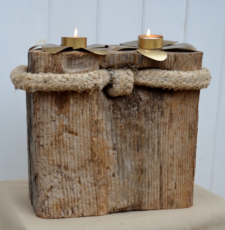 Sea Driftwood Candle Holders created In Yorkshire, Uk from